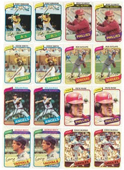 1980 Topps Baseball Complete Set Pair (726) - Including Rickey Henderson Rookie Card!